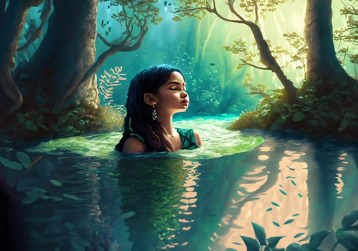 Lady in the lake (Digital Art)